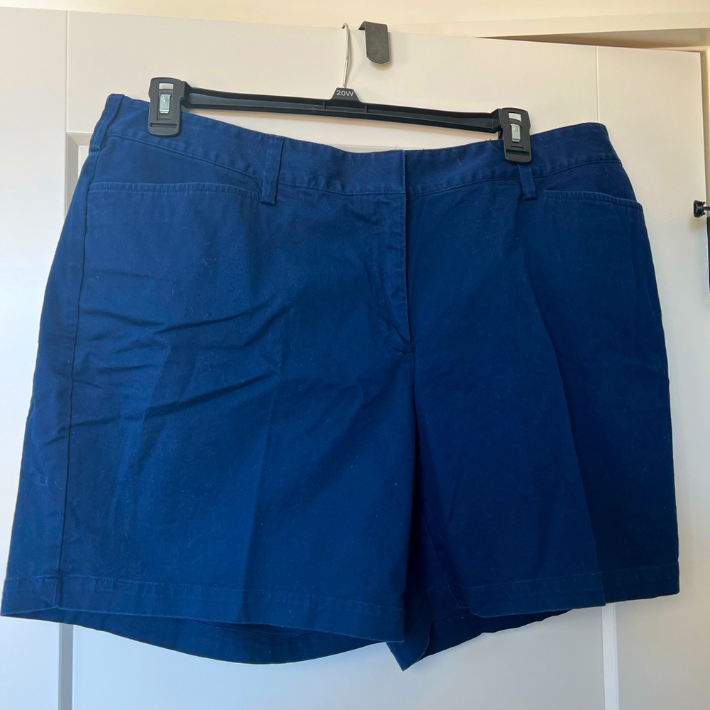 Lands' End Navy Women's Cotton Blend Shorts